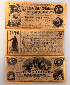 (3) Collector Confederate Bills/ Notes