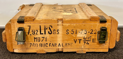 Vintage Wood Storage Ammo Crate