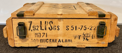 Vintage Wood Storage Ammo Crate