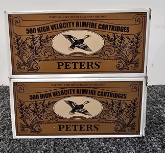 (2) Bulk Boxes Of Peter's .22LR High Velocity Solid Point Ammunition- 1000 Total Rounds