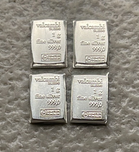 (4) 1 Gram 999.0 Fine Silver Bars