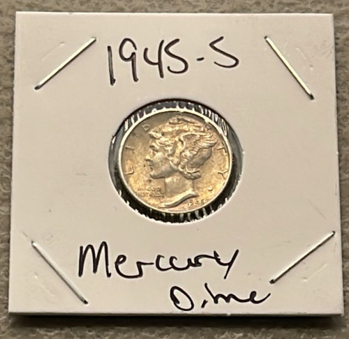1945-S Mercury Dime (Carded)