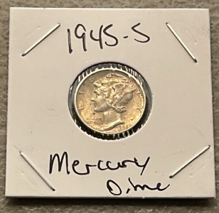 1945-S Mercury Dime (Carded)