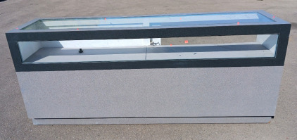 (1) Glass Display Case - 78"x24"x42"