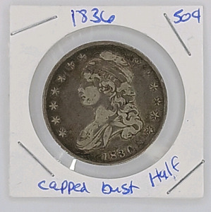 (1) 1836 Capped Bust Half Dollar - 50&cent;