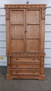 (1) Wooden Armoire Cabinet