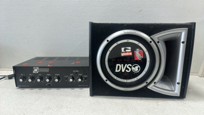 Rockford Fosgate PL1-110 9&rdquo; Subwoofer - In Speaker Box, Precision Electronics ST100E 100 Watt Anplifier