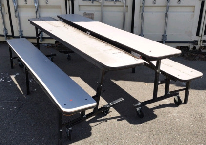 (2) 8' Long Foldable Rolling Tables