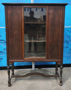 44"x 17&frac12;"x 60&frac12;" Antique Kaufman Furniture Curio Cabinet
