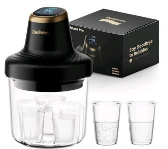 (1) Resiners Resin Bubble Remover Airless Pro, 3 Min Remove 99.99% Bubbles, 99kPa Vacuum Chamber (20L/min), 3.2L Big Capacity for All Epoxy,UV Resin,Silicone,Art Crafts,Jewelry Making