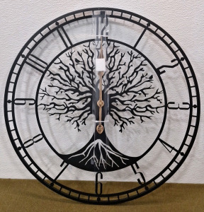 (1) 24" Metal Tree Wall Clock