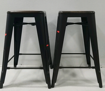 (2) Wooden/Metal Bar Stools