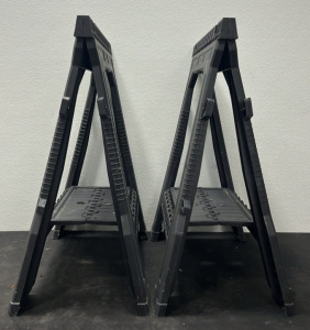 (2) Stanley Plastic Saw Horses