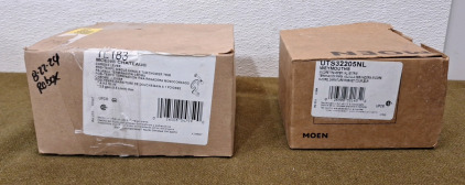 (1) Moen Chateau Chrome Single Handle PosiTemp Pressure Balanced Shower Trim Kit, TL182NH & (1) Moen UTS32205NL Weymouth 1-Handle M-CORE Transfer Valve Trim Kit, Valve Required, Polished Nickel<br/>
