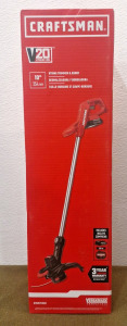 (1) Craftsman CMEST915C1, V20 Lithium Ion , Cordless 10" String Trimmer / Edger W/ Battery & Charger