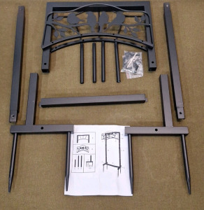 (1) Metal, Freestanding Garden Hose Holder, Matte Black