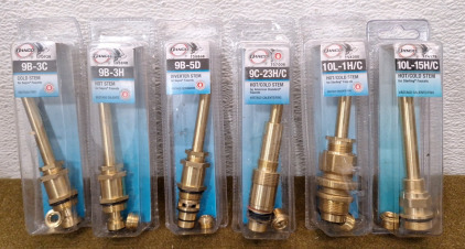 (1) Danco 9B-3C - Cold Stem Valve For Sayco, (1) Danco 9B-3H - Hot Stem Valve For Sayco, (1) Danco 9B-5D Diverter Stem Valve For Sayco, (1) Danco 9C-23H/C Hot/Cold Stem Valve For American Standard, (1) Danco 10L-1H/C Hot / Cold Stem Valve For Sterl