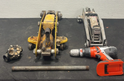 (2) Hydraulic Floor Jacks (1) Drill (1) Rain Bird
