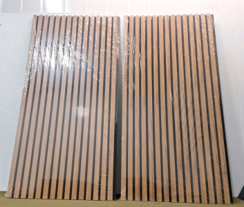(2) 24" x 47-1/4" Acoustic Wall Panels, Honey Oak