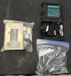 (1) Hinge Health Bag (2) Bags of Electric Components