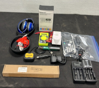 (1) Pair of Beats Headphones (1) Maksh Weather Band Emergency Radio (1) Silver Edition Calculator (1) 12&rdquo; iLevel