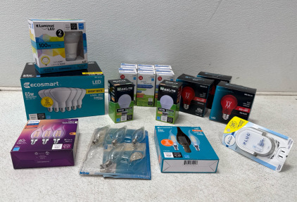 Assorted Lightbulbs, Emts Red Light, Bright White, Daylight, Soft White, LED And More