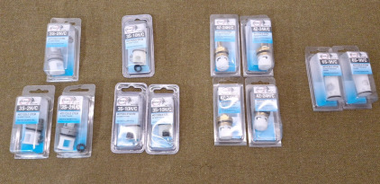 (3) Danco 3S-2H/C Hot/Cold Stem Valves For Delta, (3) Danco 3S-10H/C Hot/Cold Stem Valves For Delta, (4) Danco 4Z-24H/C Hot/Cold Stem Valves For American Standard & (2) Danco 6S-1H/C Hot/Cold Stem Valves For Moen/Stanadyne