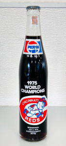 Vintage Pepsi 1975 World Champions Cincinnati Reds Collectible Bottle