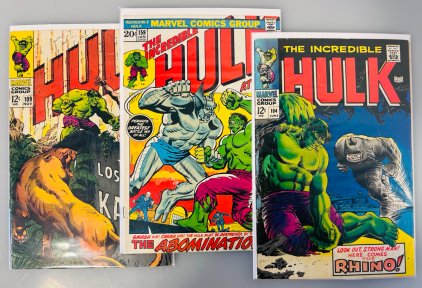 (3) Vintage Collectible Hulk Comics