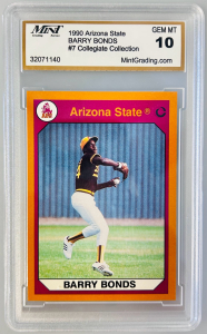 1990 Arizona State Barry Bonds Graded Baseball Card- 10 GEM-MT