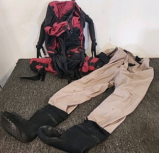 Large Dry Back Backpack, 4Most Lightweight Hip Wadders.