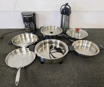 Black&Decker 12 Cup Coffee Pot, Box of Pots, Pans, And More!