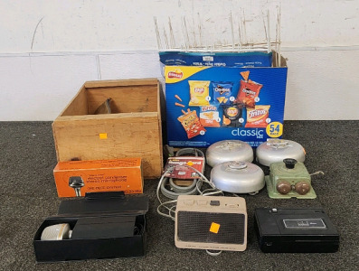 Realistic Electret Condenser Stereo Microphone, Garden Fencing, Vanguard (3) Protection System Security Bells, Box Of Cords And More!
