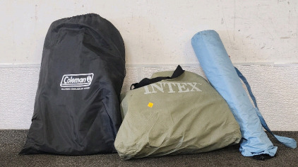 Coleman Queen Double High Air Matress, Intex Air Matress, And A Kids Tent!