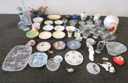 Ai Dyezo's Square Plate, Vintage Churchill Blue Willow 9" Vegetable Serving Bowl, (2) Vintage Edwin M. Knowles China Co. Serving Bowls, (3) Homer Laughlin Hudson Platters,Rosenthal "Oriental Night Music" Collector Plate, And More!