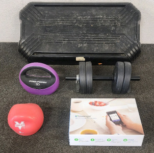 Livongo Blood Glucose Test Kit, Pro-Form 10LB weight, Valeo 8LB Medicine Ball, And More.