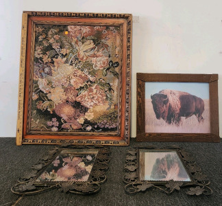 Wall Art Tapestry, Buffalo Wall Art, And (2) Decorative Mirrors