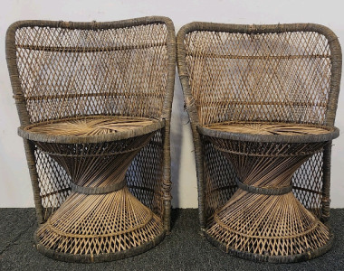 (2) Outdoor Wicker Chairs