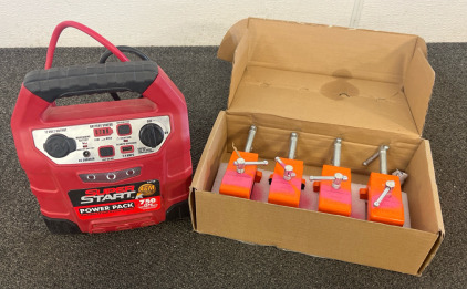 Red Super Start Battery Pack Car Jumper, PONY 4-Pk Cabinet Clamps 8510 Cabinet Claw Face Frame Clamps 440lbs Load Limited