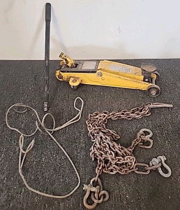 Walmart 2Ton Floor Jack . Cable Choker . 3 Point Lifting Chain.