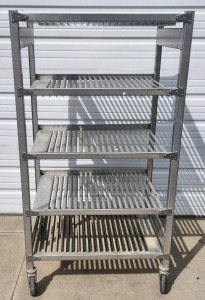 Aluminum Five Shelf Rack 64"Tx36"Lx26"w
