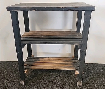Wooden Microwave Stand With Wheels.. 30"Tall 26"Wide 17" Long