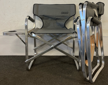 Coleman Folding Chairs W/ Side Table
