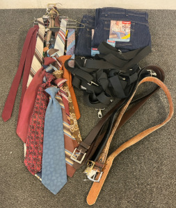 Men&rsquo;s Ties, Wrangler Jeans, Suspenders & Belts