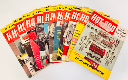 Vintage Hot Rod Magazines- 1956 Full Year Issues