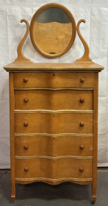 Vintage 5-Drawer Dresser w/ Mirror