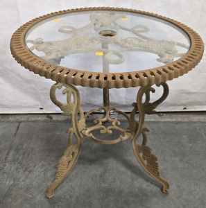 27" Round Glass Table