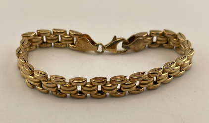 Gold Overlay .925 Silver Bracelet