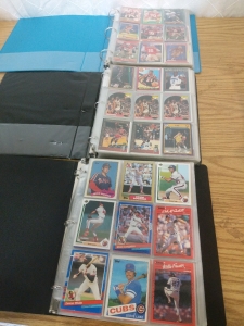 3) Binders Sports Cards (1) Baseball Binder, (1) Basketball Binder, (1) Football Binder