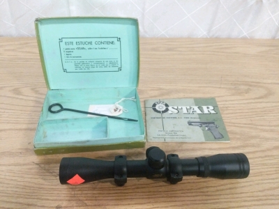 BSA Classic Rifle Scope SW4x32 and Star Bonifacio Echeverria BM Model 9mm Pistol Box
